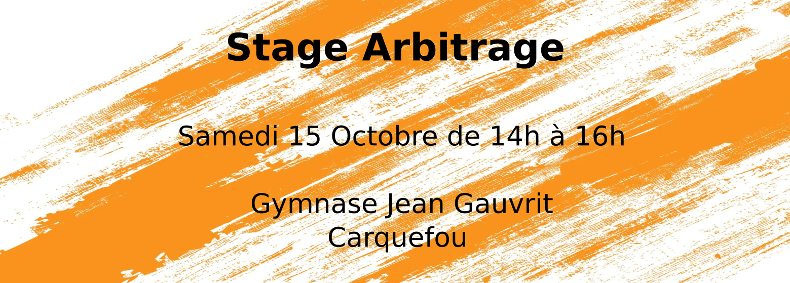 Stage d'arbitrage - Samedi 15 Octobre 2022